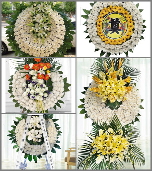 湖北黄冈市黄梅县蔡山镇张王桂村花圈速递